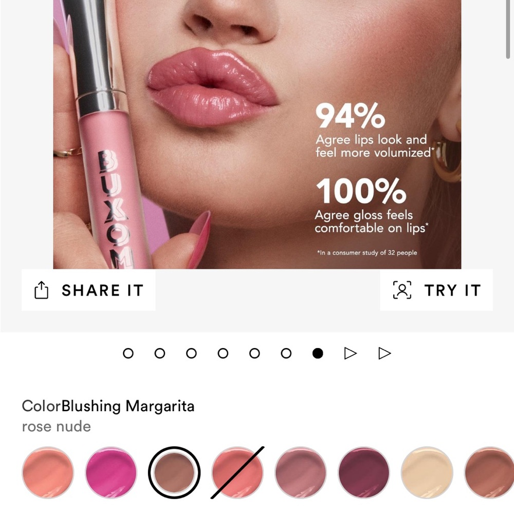 NWT buxom Full-On Plumping Lip Cream in Blushing Margarita - Picture 7 of 12